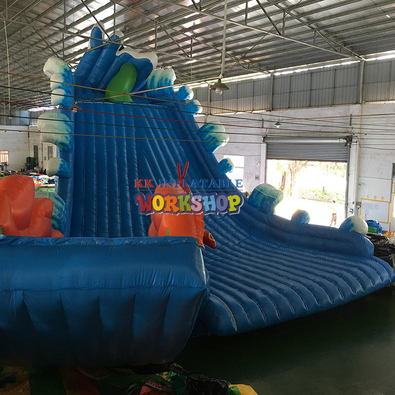 New Design Crazy Flying Double Lane Inflatable Water Slide For Adults