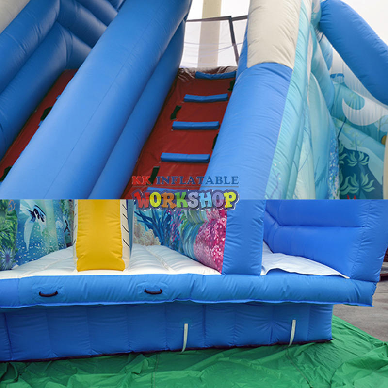 Whale baby inflatable water slide for frame swimming pool