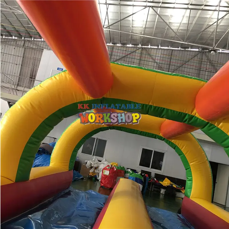 KK INFLATABLE long inflatable water slide for swimming pool