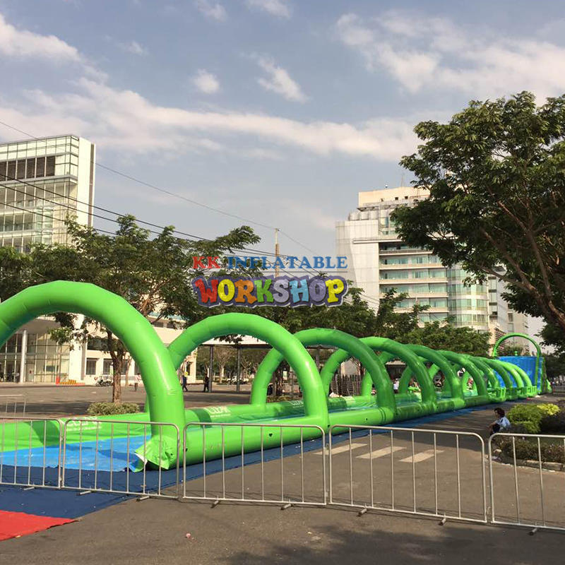 Giant single lane 666 ft slip n slide inflatable slide the city for adult