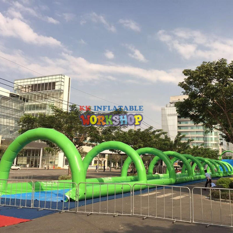 Giant single lane 666 ft slip n slide inflatable slide the city for adult
