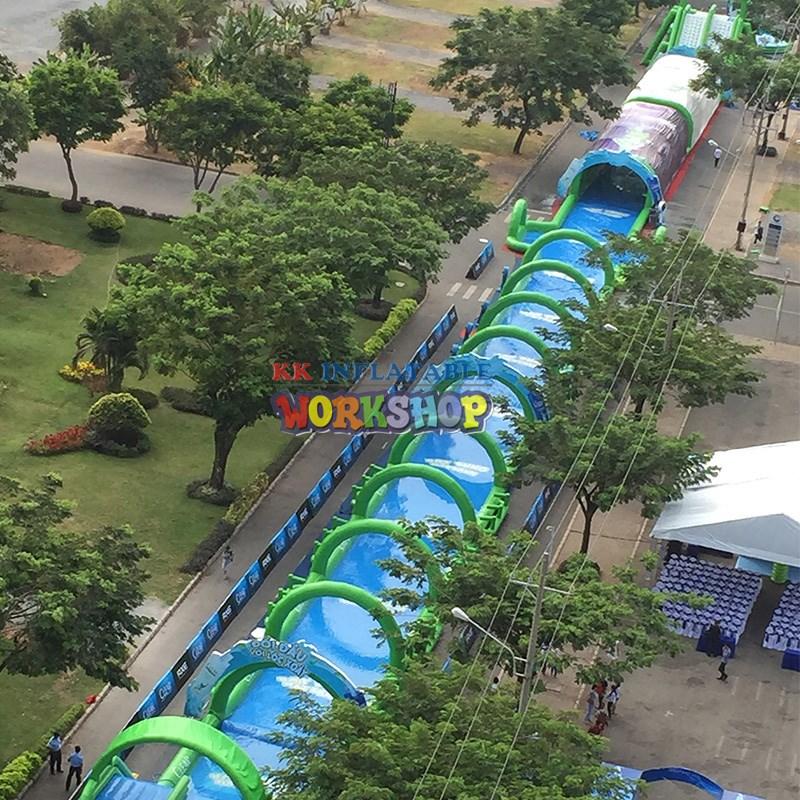 dinosaur inflatable water parks rainbow for paradise KK INFLATABLE