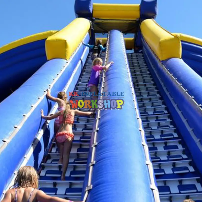 Durable adult long form inflatable water slide