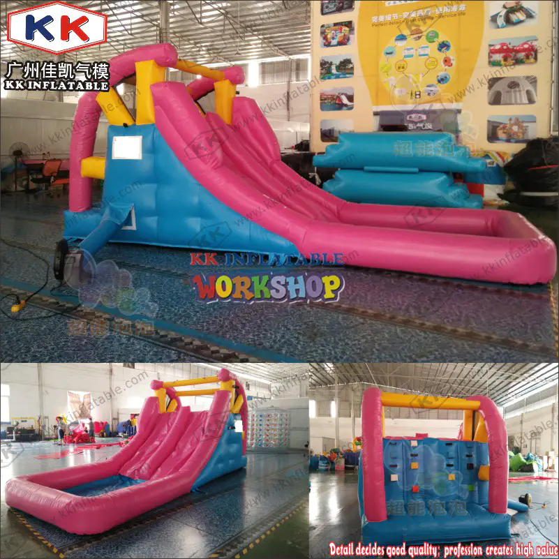 Small indoor and outdoor inflatable children's water slide