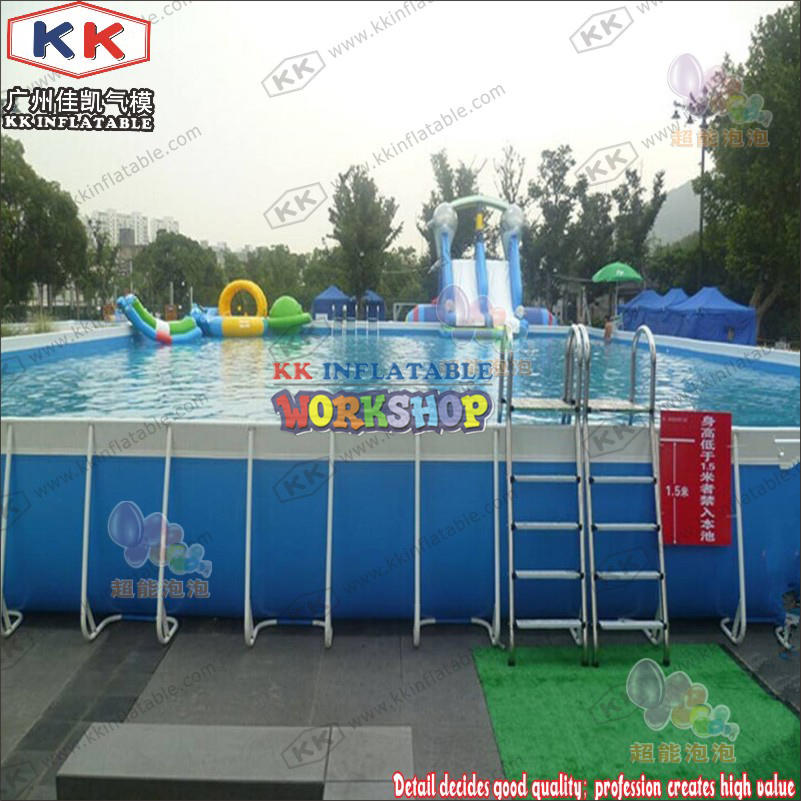 Commercial Metal Frame Steel Removable Swimming Pool Above Ground Water Park Pool swimming training pool