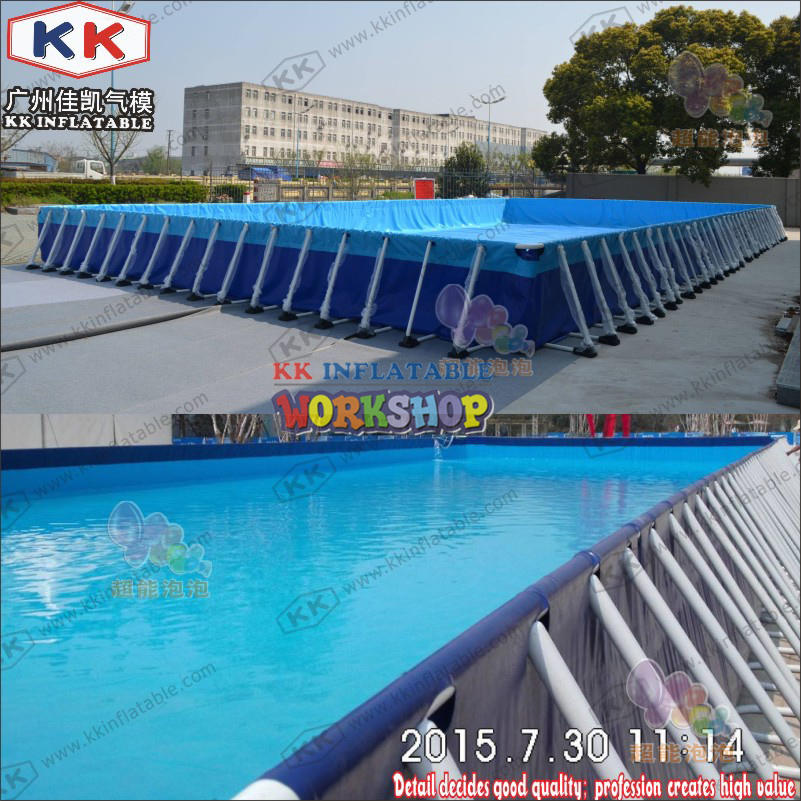 Durable Round Metal Framed Swimming Pools Steel Frame Pool