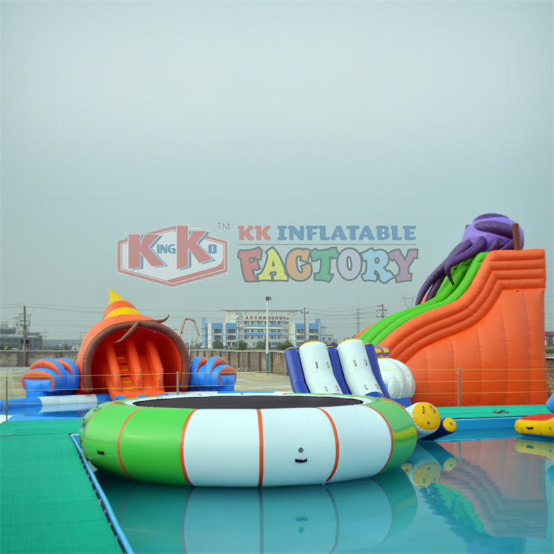 inflatable water parks rainbow for paradise KK INFLATABLE