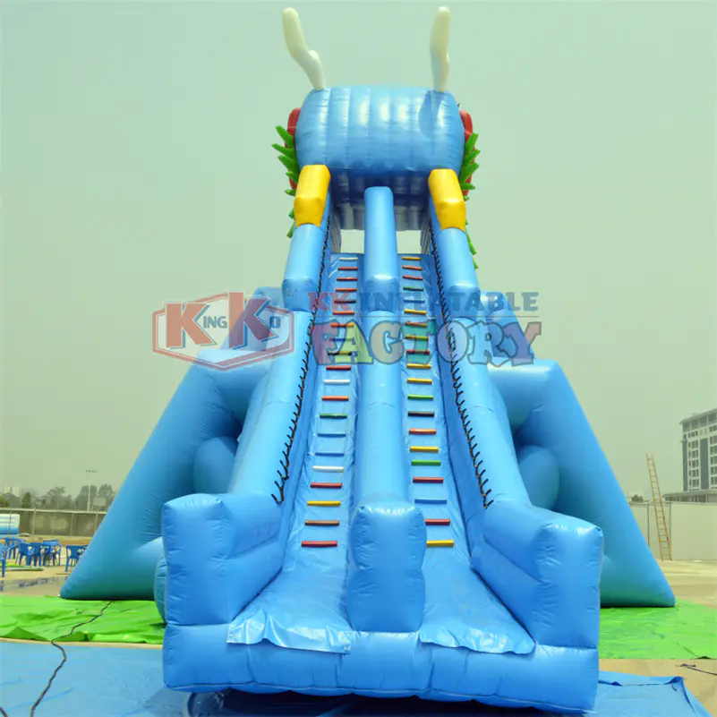 Inflatable Chinese dragon modeling water slide