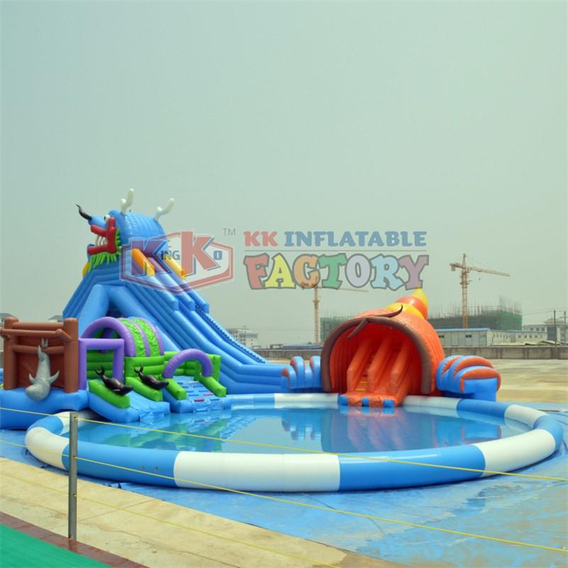 multichannel kids inflatable water park supplier for paradise KK INFLATABLE
