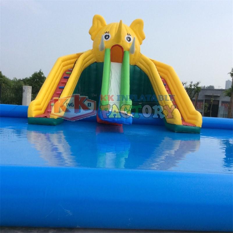 slide pool combination inflatable water playground cartoon for seaside KK INFLATABLE