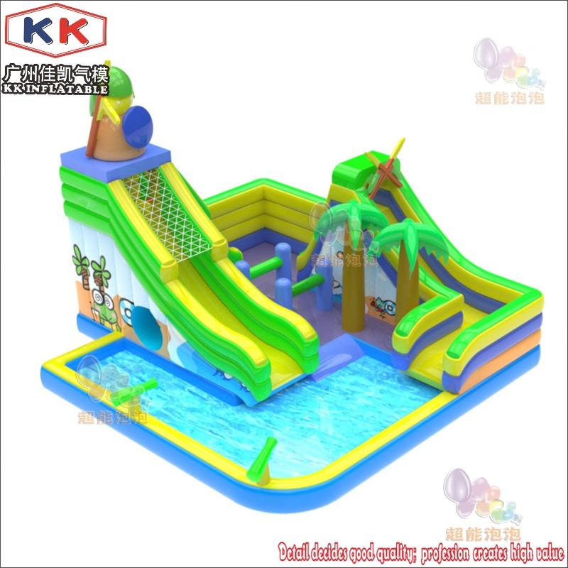 Inflatable slide pool combination for sale
