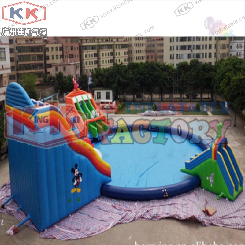 KK INFLATABLE portable blow up water slide buy now for swimming pool-2