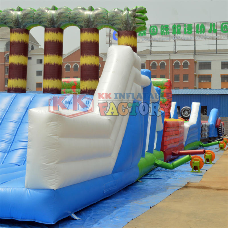 Inflatable Water Amusement Park Pool With Slide