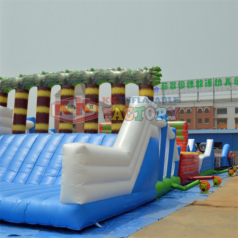Inflatable Water Amusement Park Pool With Slide