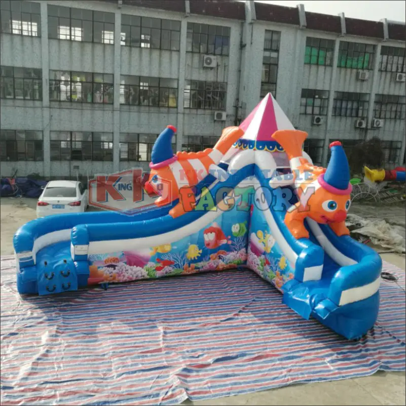 Children's water park inflatable slide