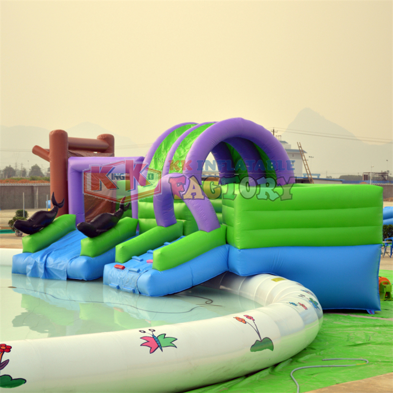 Mobile Inflatable slide pool paradise wholesale