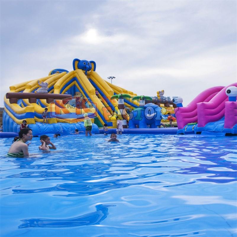 cartoon inflatable water parks good quality for amusement park