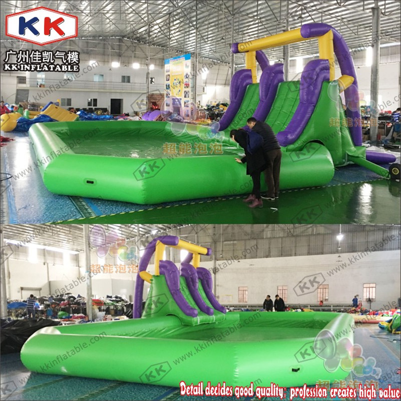 Inflatable pool sports game inflatable water slide playground small-scale inflatable swimming pool