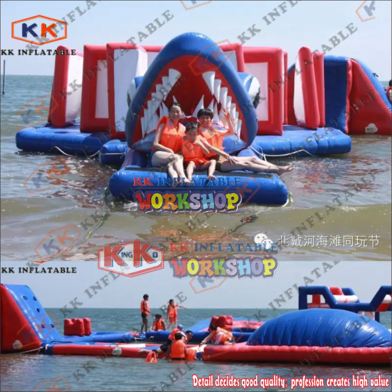 Outdoor water inflatable floating park fun thrilling game