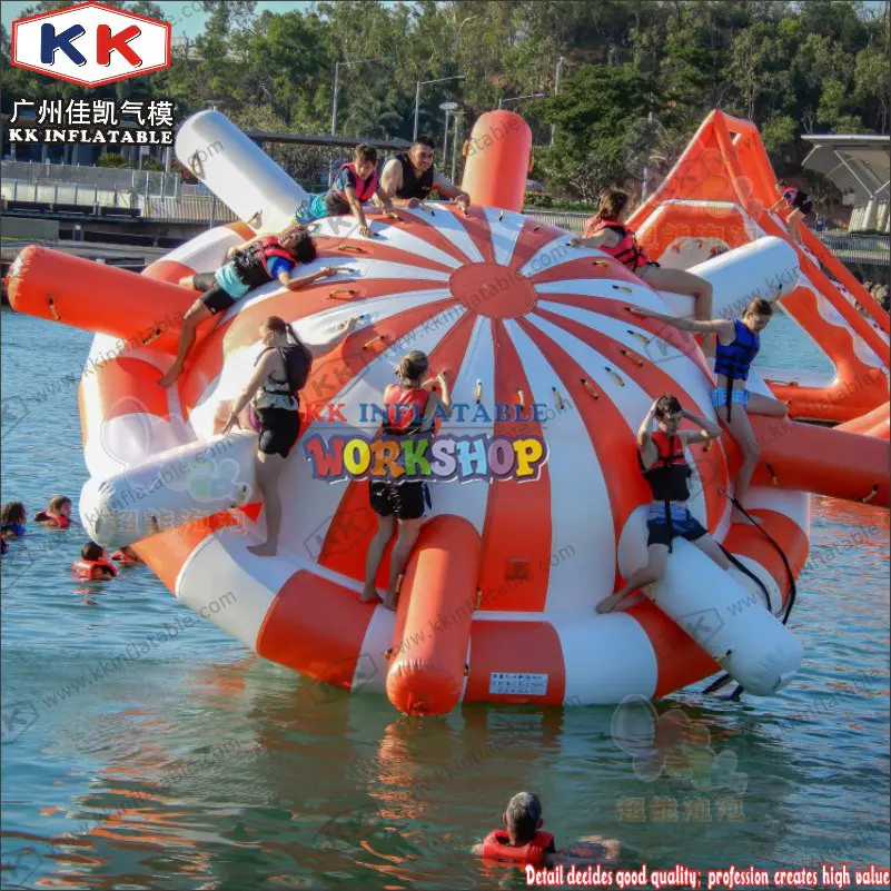 pvc kids inflatable water park blue for seaside KK INFLATABLE
