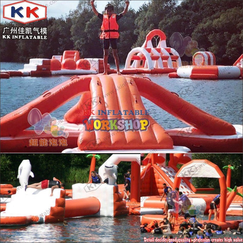 hot selling inflatable water playground slide pool combination animal modelling for amusement park-3