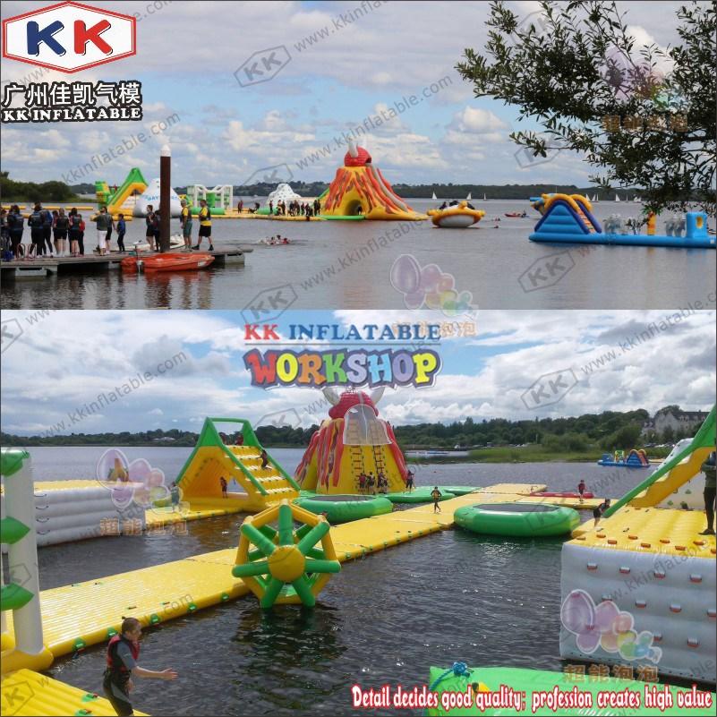 KK INFLATABLE blue inflatable water parks good quality for amusement park