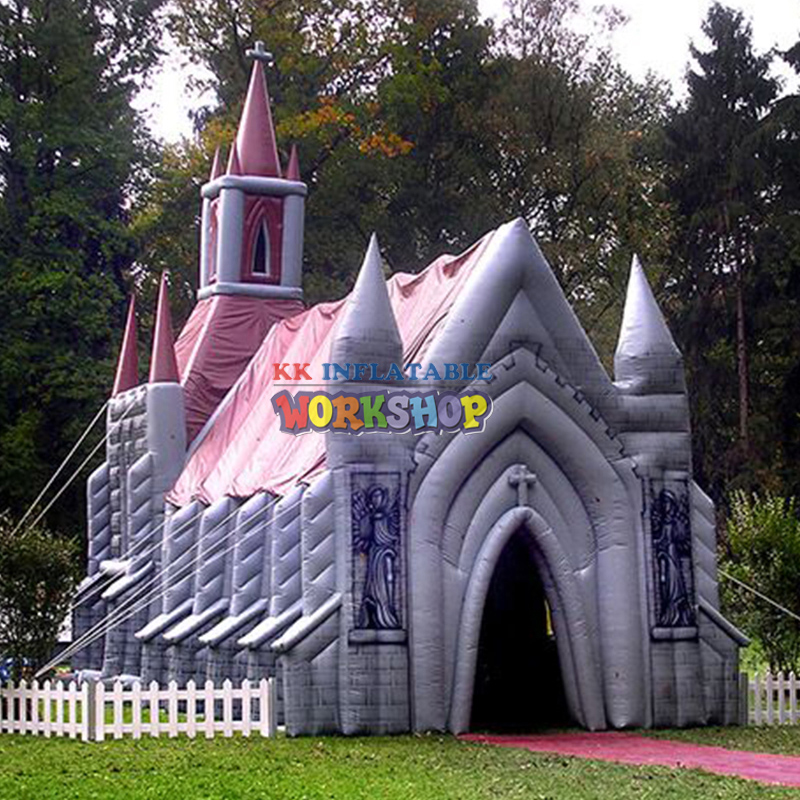customized Inflatable pink church white church
