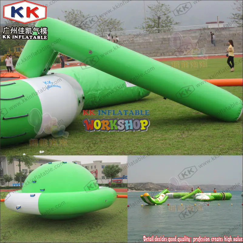 Inflatable Floating Spinner / Inflatable Saturn Rocker For Water Park Games