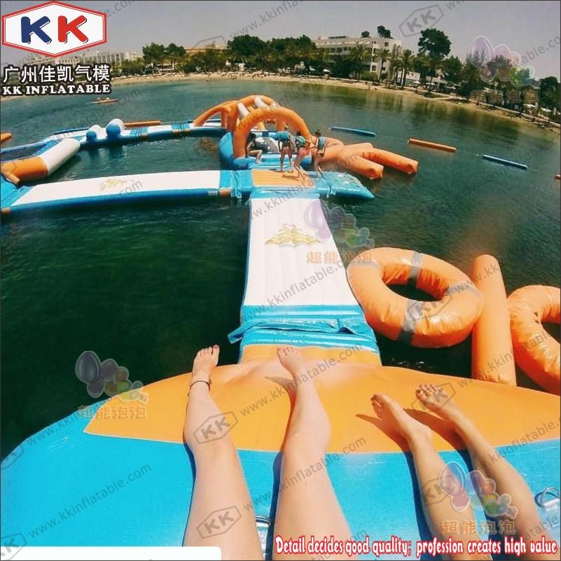 cartoon inflatable water playground pvc for seaside KK INFLATABLE