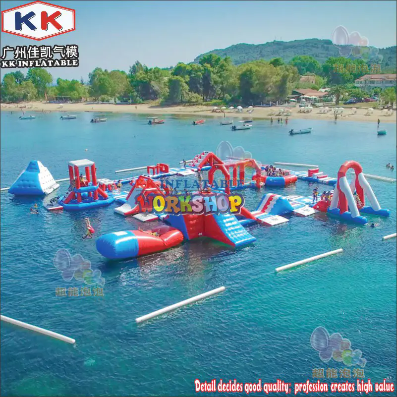Adults Sport Aqua Water Fun Park Game Inflatable Floating Aqua Park For Lake