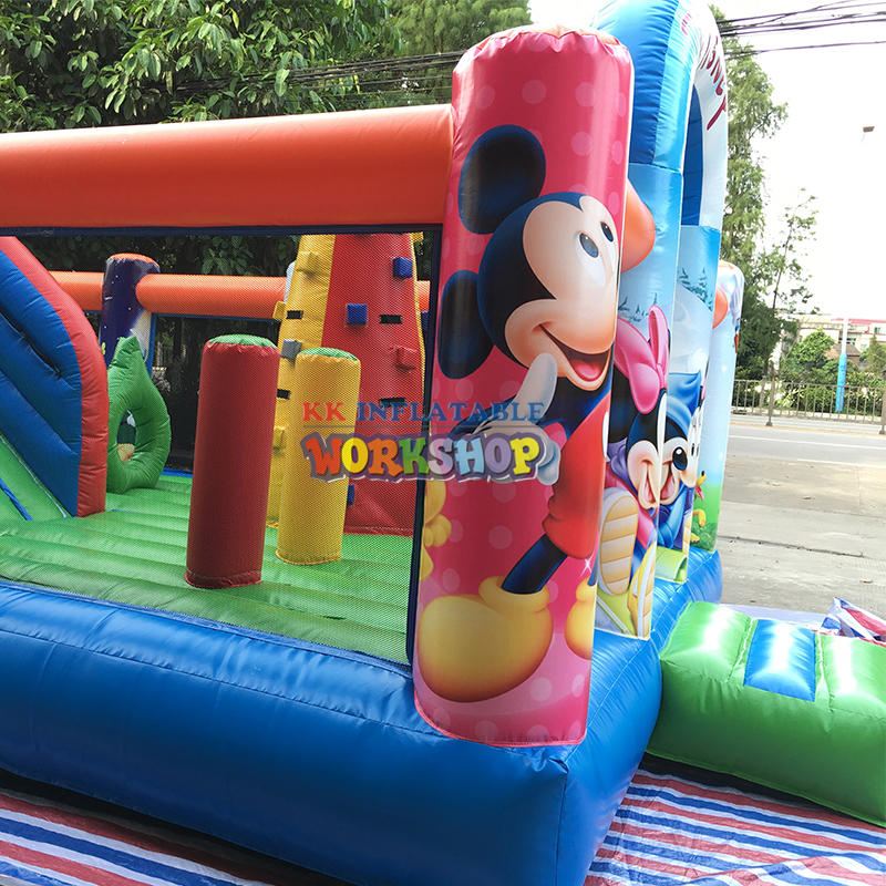 Lovely Mickey Mouse Inflatable Combo Bouncer / inflatable jumping castle with slide / inflatable Mickey park toddler bouncer