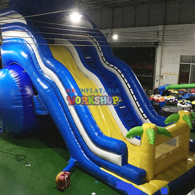 heavy duty blow up water slide jump bed supplier for parks-1