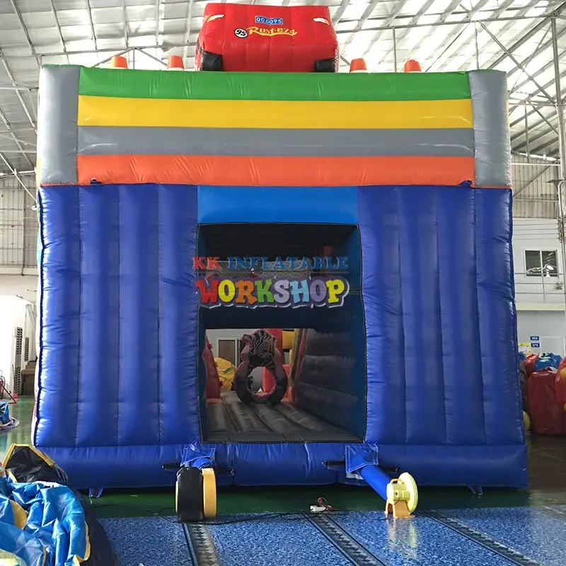 transparent pig bouncy slide manufacturer for parks KK INFLATABLE
