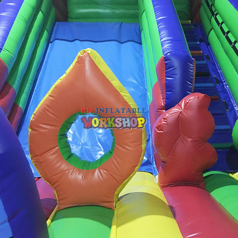 Cartoon Theme Inflatable Trampoline Slide For Adult or Kids Inflatable Dry Slide Rental