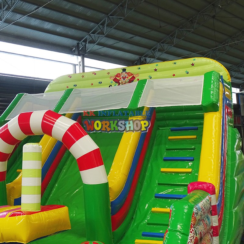 KK INFLATABLE fire truck moon bounce manufacturer for paradise-3