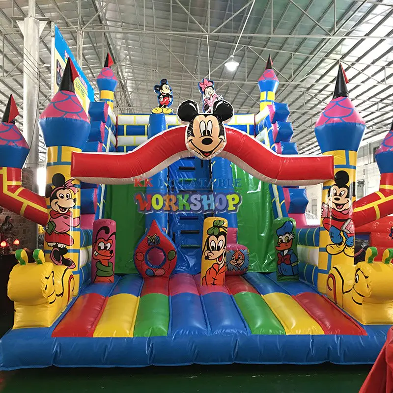 transparent small bouncy castle animated cartoon for amusement park KK INFLATABLE