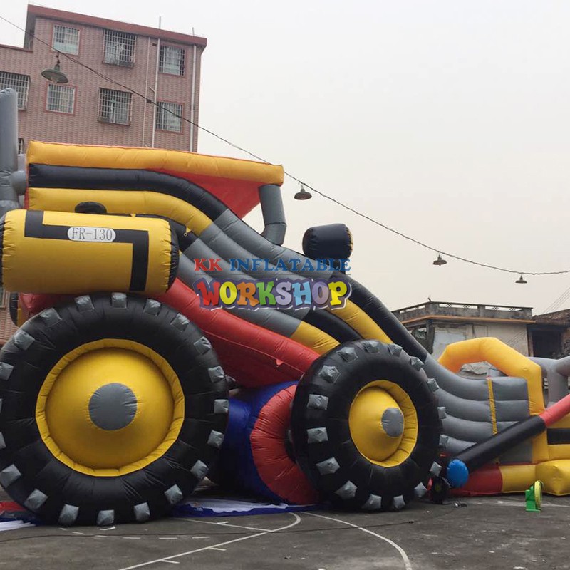 creative inflatable slide fire truck shape various styles for exhibition-1