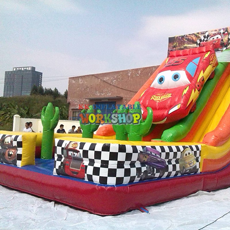 creative inflatable slide fire truck shape various styles for exhibition-2
