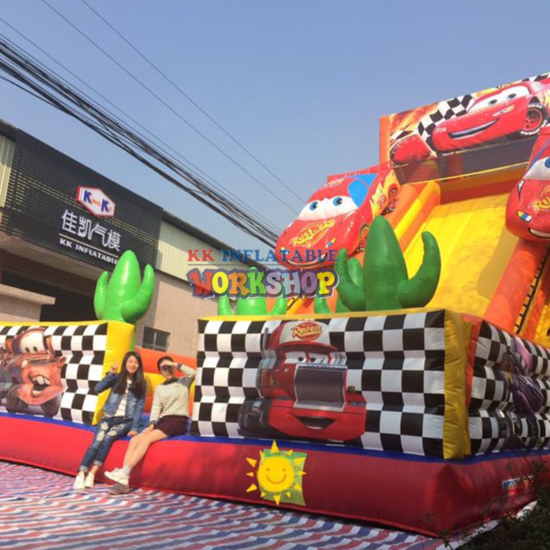 creative inflatable slide fire truck shape various styles for exhibition-3