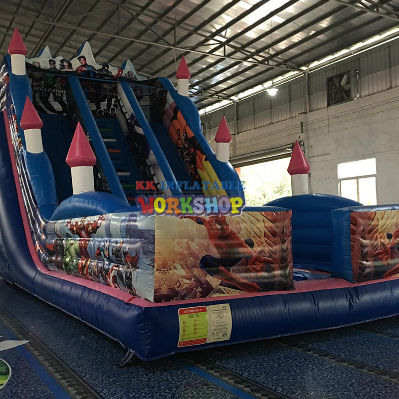Commercial Giant Jumping Bouncy Spider Man Castle Jumping inflatable castle slide inflatable bouncy castle with slide