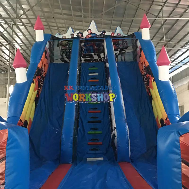 Commercial Giant Jumping Castle Slide Spider Man Bouncy inflatable slide