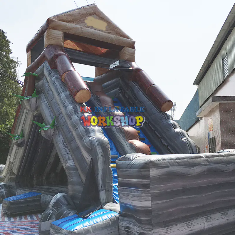 Summer 24ft Wild Rapid Inflatable Bouncy Slide Monster Wild Waves Dry Slide