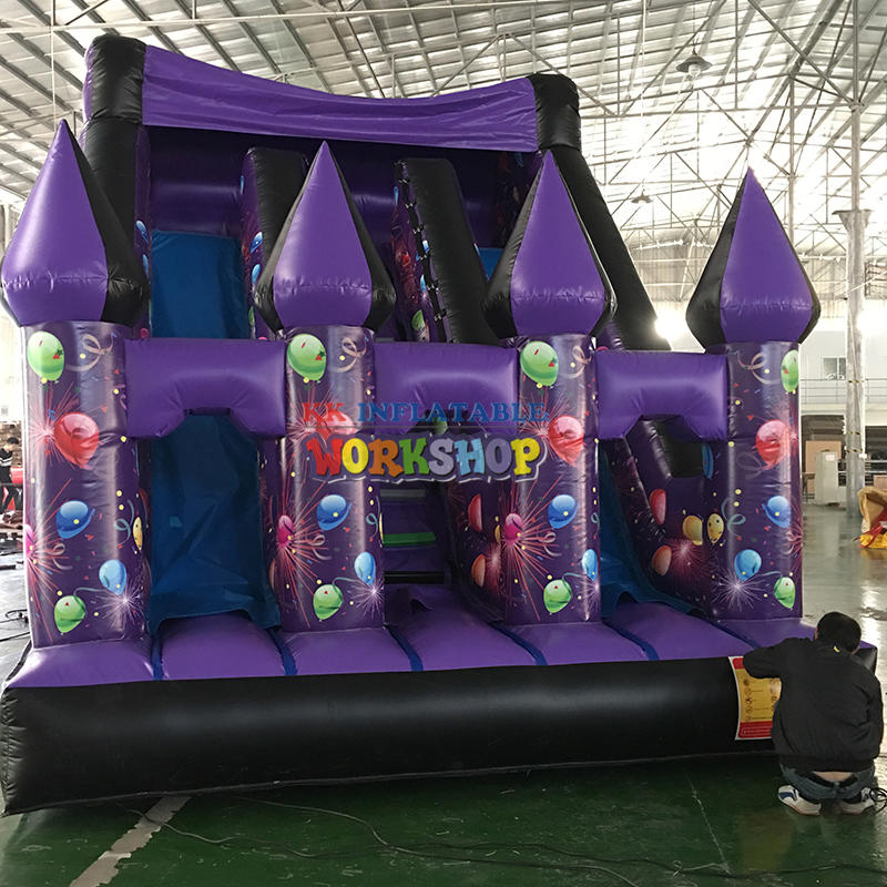 inflatable dry slide kids castle