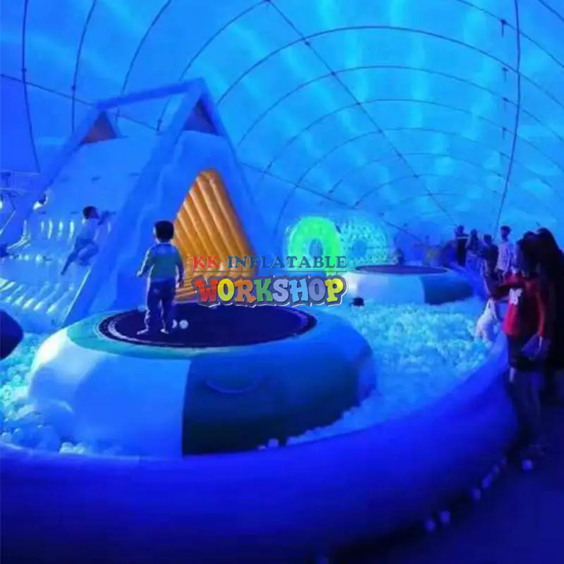 Children's trampoline inflatable whale castle