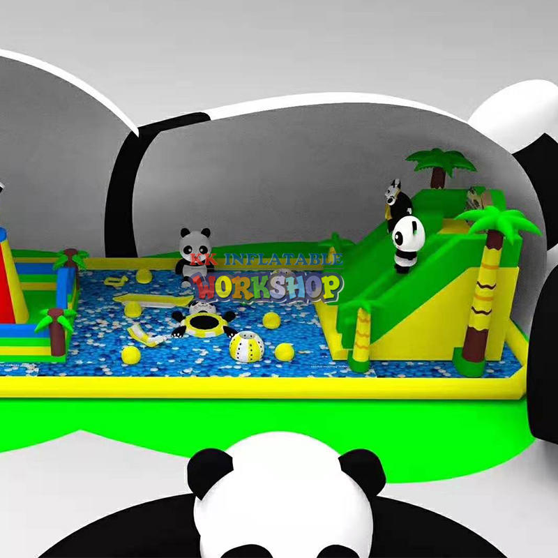 outdoor inflatable bouncer panda park