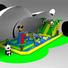 inflatable playground trampolines for playground KK INFLATABLE