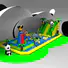 inflatable playground trampolines for playground KK INFLATABLE
