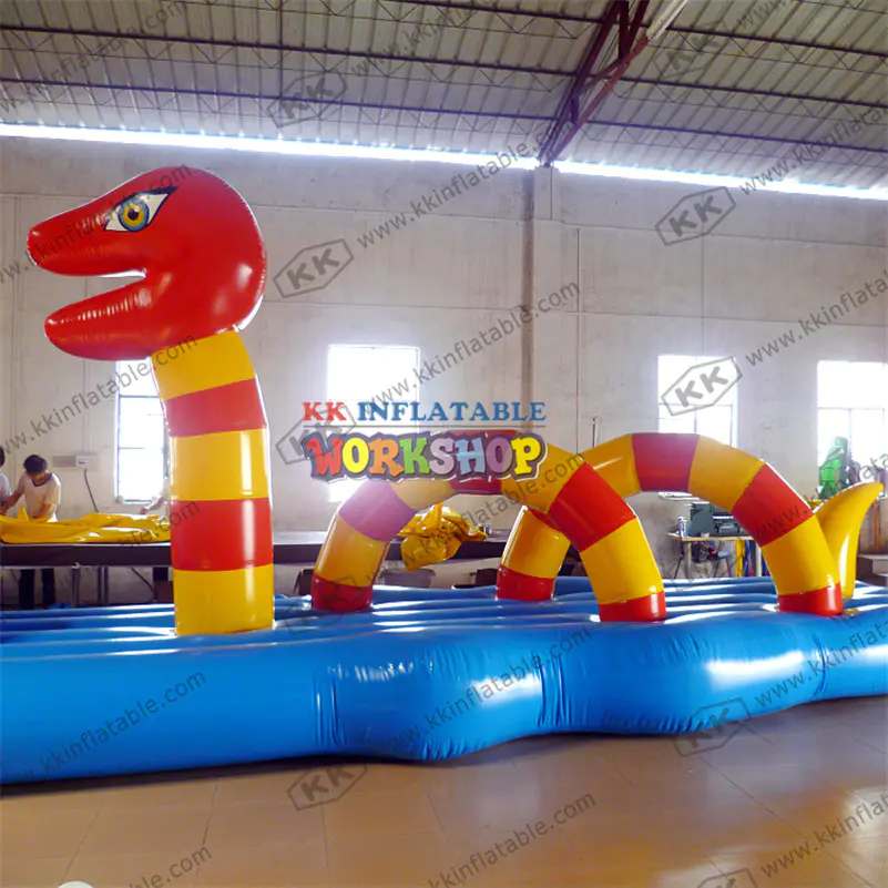 Inflatable Floating Obstacle Water Game, Kids Safety Swimming Pool Inflatable Water Obstacle Course