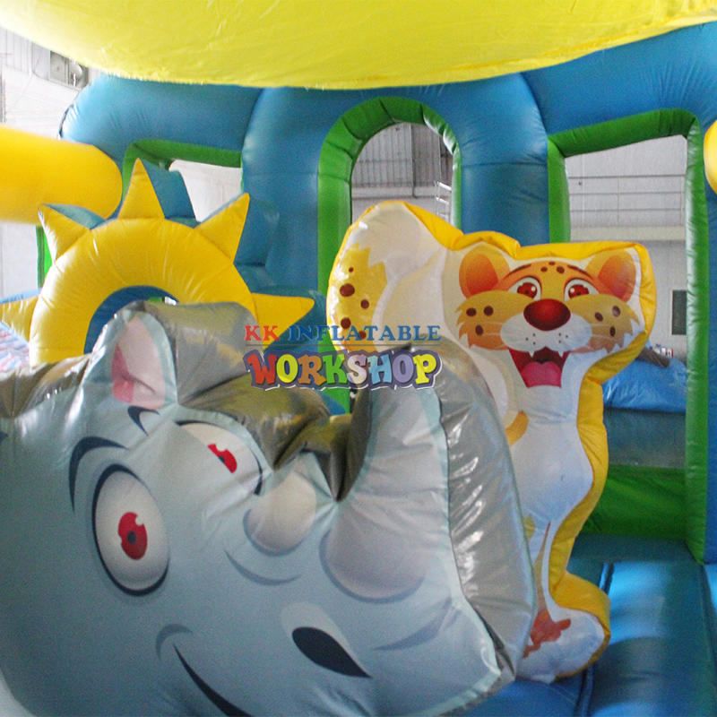 Animals Forest Inflatable Bouncy House, Giraffe Inflatable Bounce
