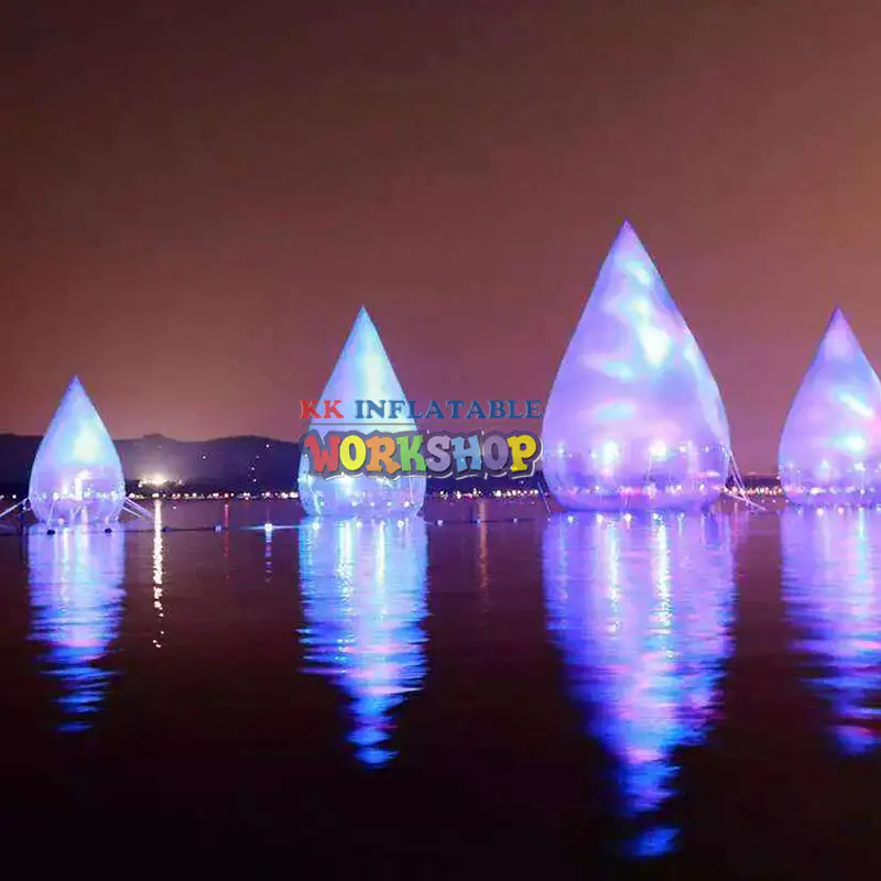 inflatable waterdrop of Transparency with Light  use the Lake and Sea